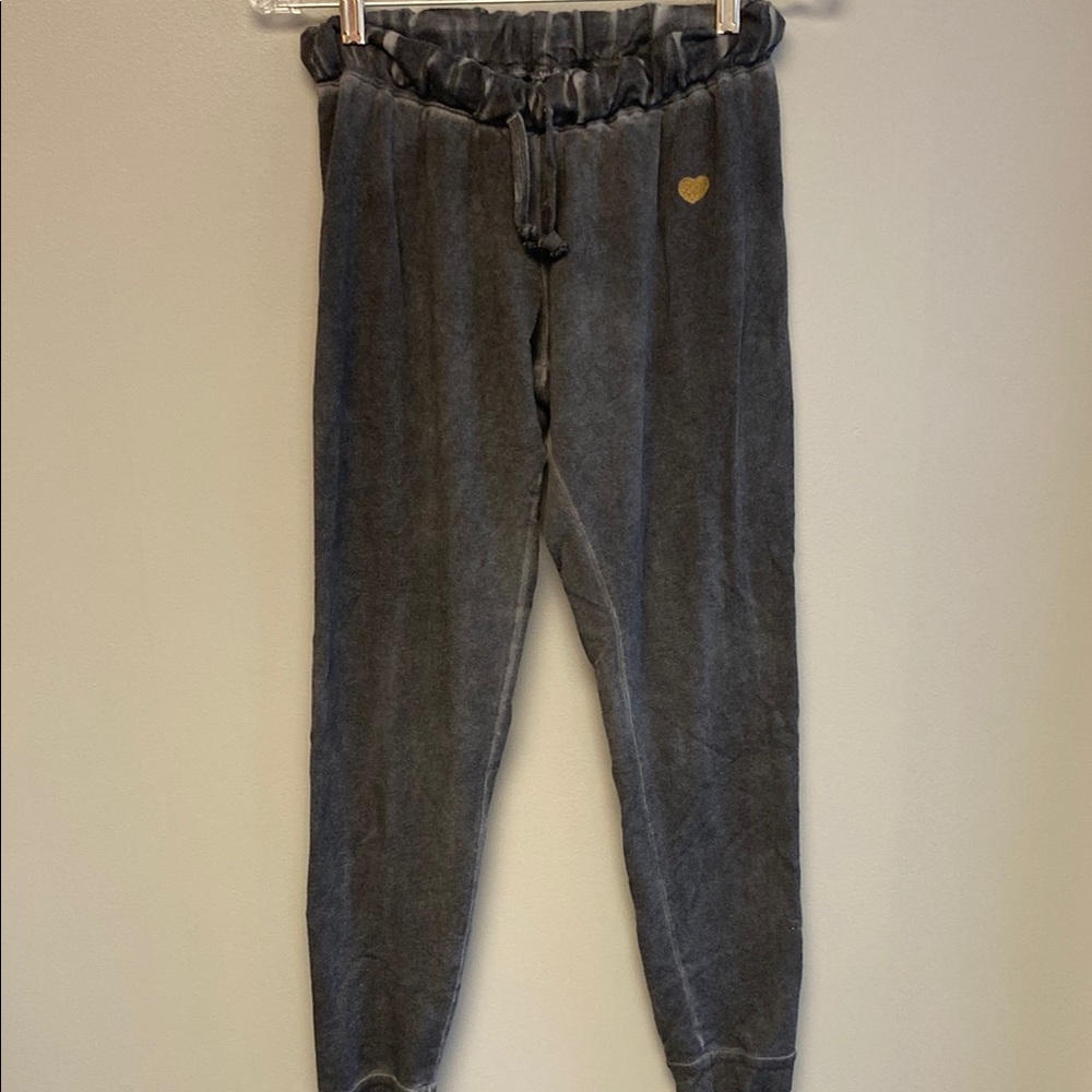 Spiritual Gangster Gray Track Pants with Elastic Waistband